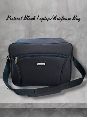 🌺Protocol Black Men's Laptop Briefcase Shoulder Bag